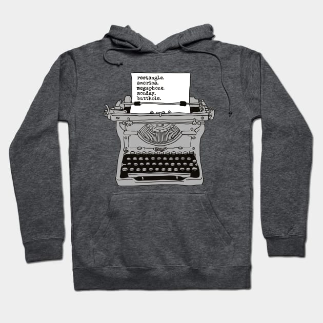 Ron Swanson Typewriter Hoodie by urbanprey